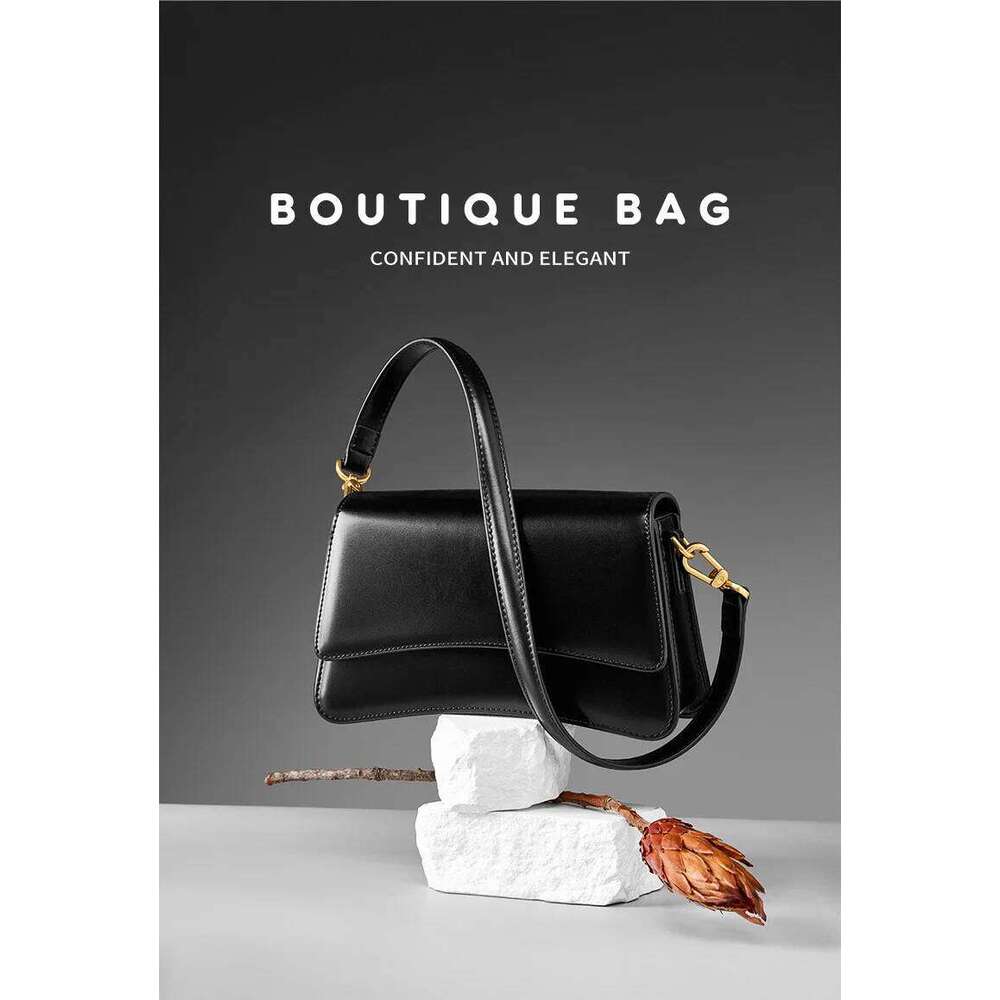 Zency Chic Women Shoulder Genuine Leather Large Capacity Designer Handbag Noble Underarm Bag Crossbody with Long Straps