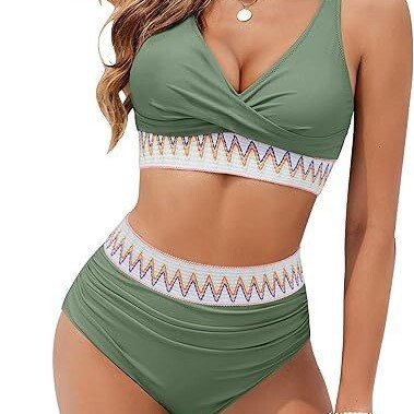 Outdoor Summer Beach Sexy Women Free Shipping 2025 New Designer Shoes 2025 New Split Swimsuit For Women, Sexy, High Waist, Belly Covering, Slimming Ef