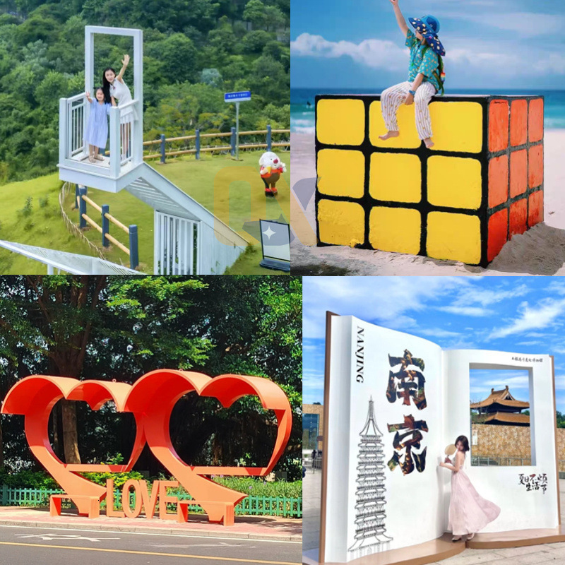 Outdoor Giant Radio Check-in Photo Viewing Platform Scenic Spot Internet Celebrity Stand Sculpture Farm Interactive Device