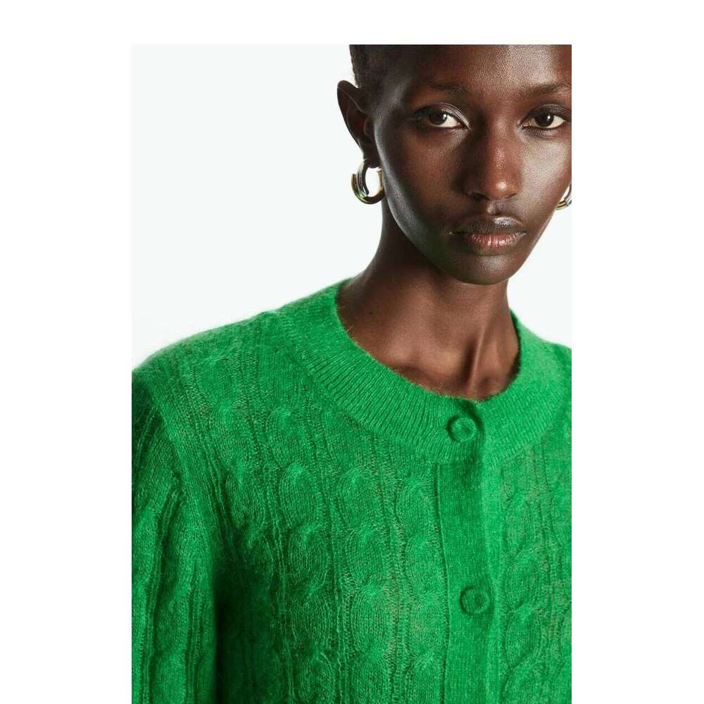 Ethereal 2023 Autumn New Style Of Women's Standard Casual Mohair Blend Twist Knit Cardigan