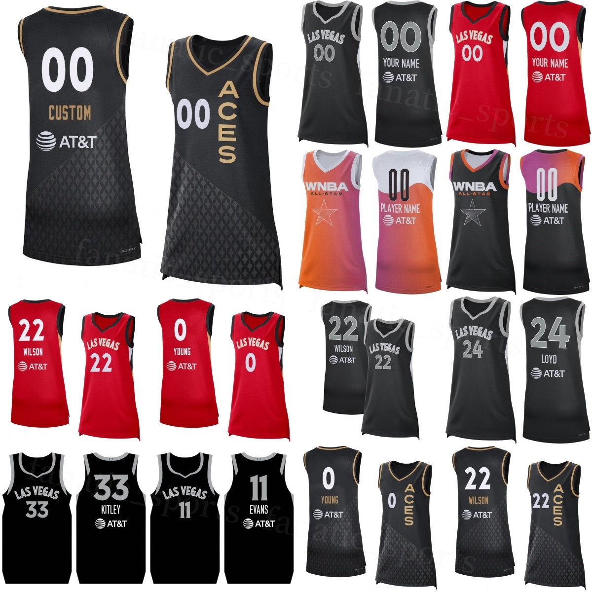 Print Woman Las Vegas Aces Basketball Jerseys 25/26 WNBA Kids Man Women 22 Aja Wilson 0 Jackie Young 12 Gray 11 Dana Evans 24 Jewell Loyd 33 Elizabeth Kitley Lady Shirt