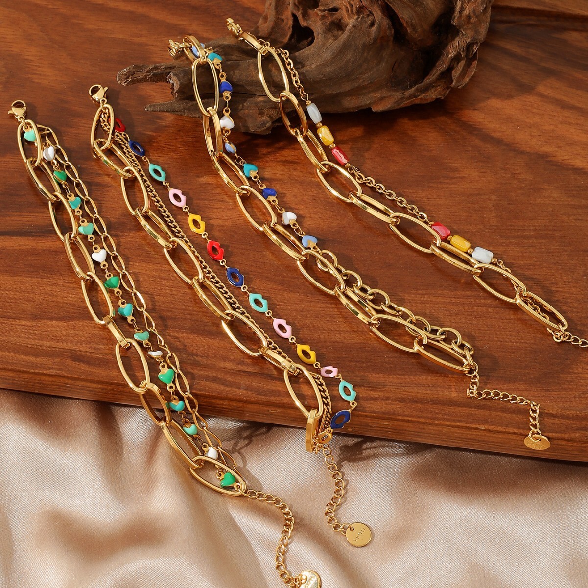 Bohemian Light Style Gold Thread Beaded Ultra-fine Women's Bracelet