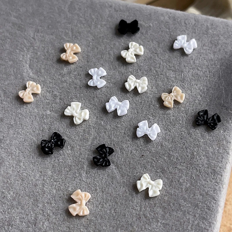 20PCS Bow Nail Charm 3D Resin Bowknot Flatback Nail Gems Nail Art Rhinestones Jewelries 250528