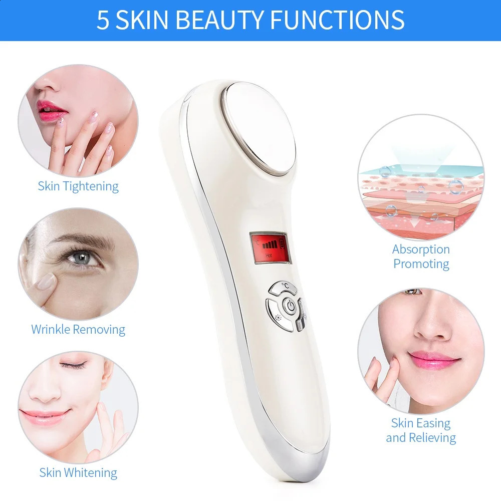 Cold Vibration Massager Ice Skin Care Cryo Calm Skin Shrink Pores Warm Heating Relax Skin Device 250523