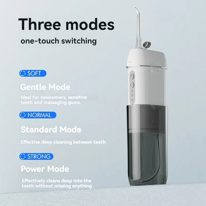 1PC Water Floss Oral Irrigator Rechargeable Portable Dental Water Jet Home Travel Electric Tooth Cleaning Device 250530