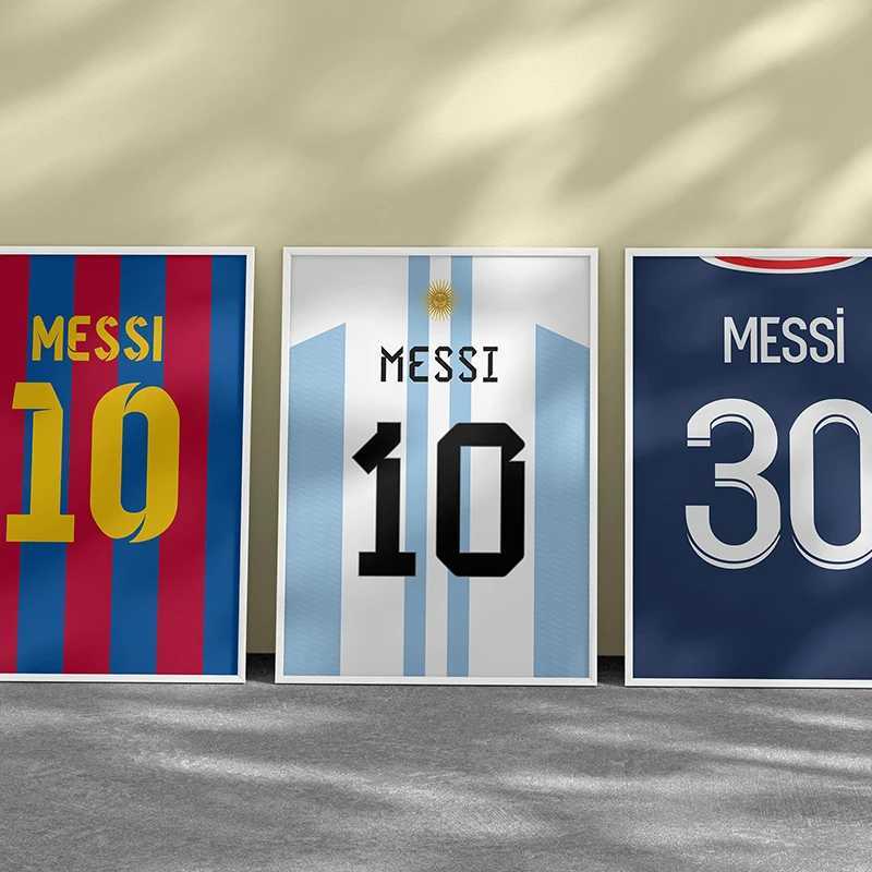 Famous Football Legend Jersey Canvas Posters Football Athletic Player Sports Star Wall Art Pictures Home Bar Room Decoration Y250602