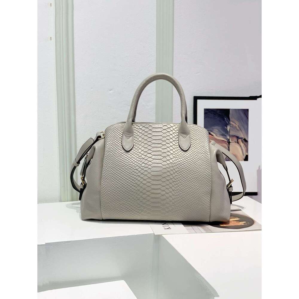 Genuine Leather Women s High End Luxury Crocodile Pattern Large Capacity Crossbody Tote Boston Bag Handbag