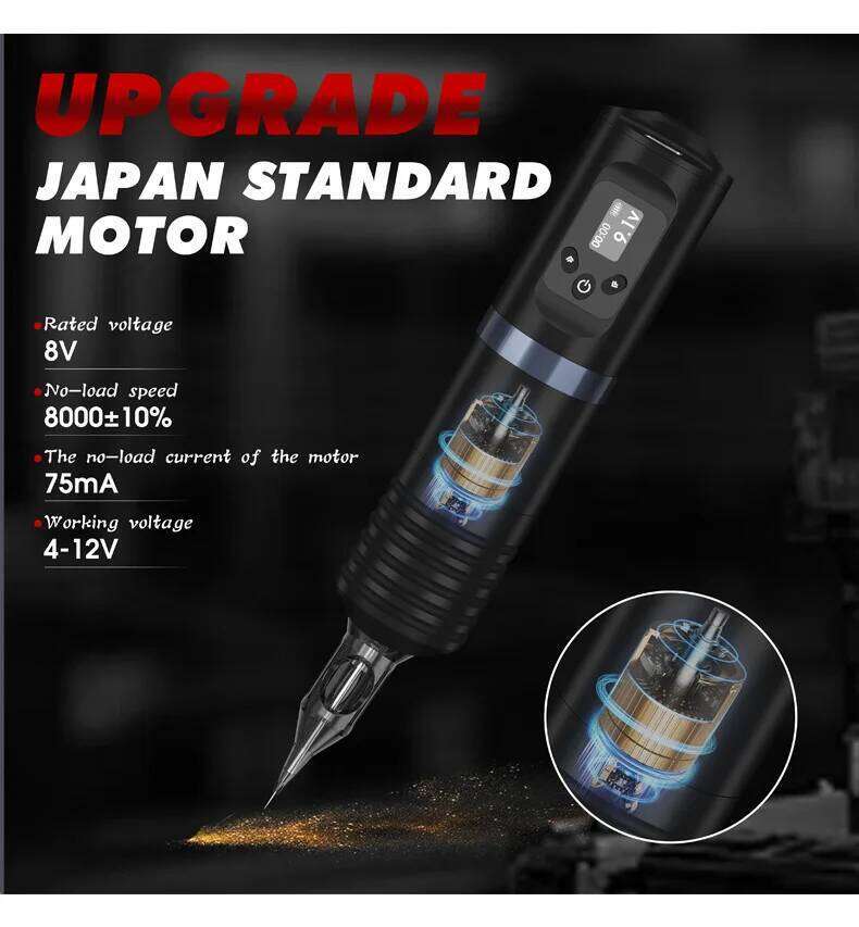 Cross Border Exclusive Tuffking Wireless Battery Pen With Digital Screen Display Integrated Tattoo Hine