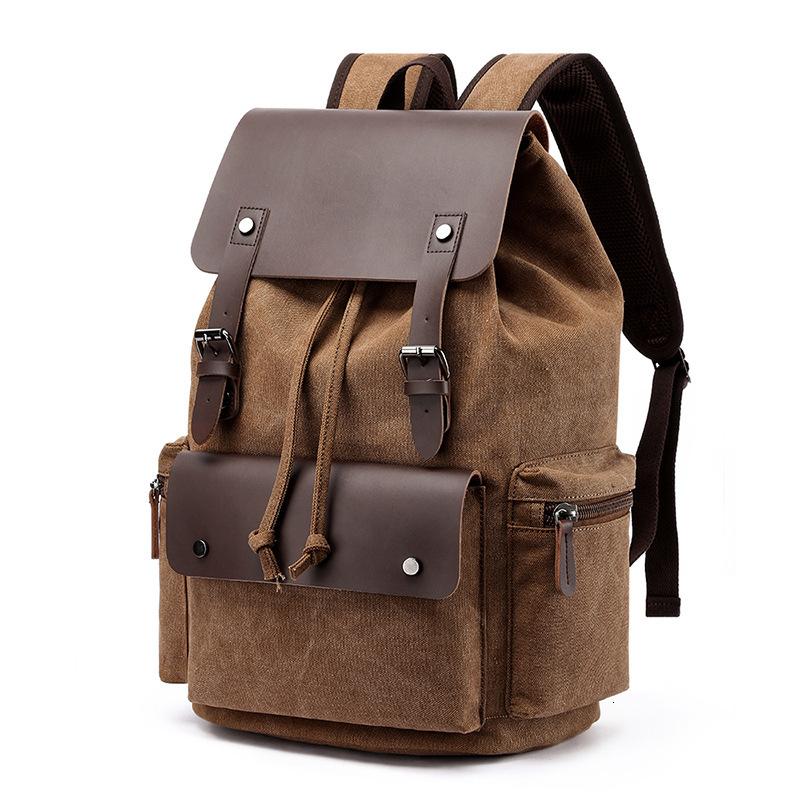 Free Shipping Canvas Patchwork Casual Bags Designer Bags Backpacks Computer Backpacks Men's Outdoor Hiking Bags Student Schoolbags