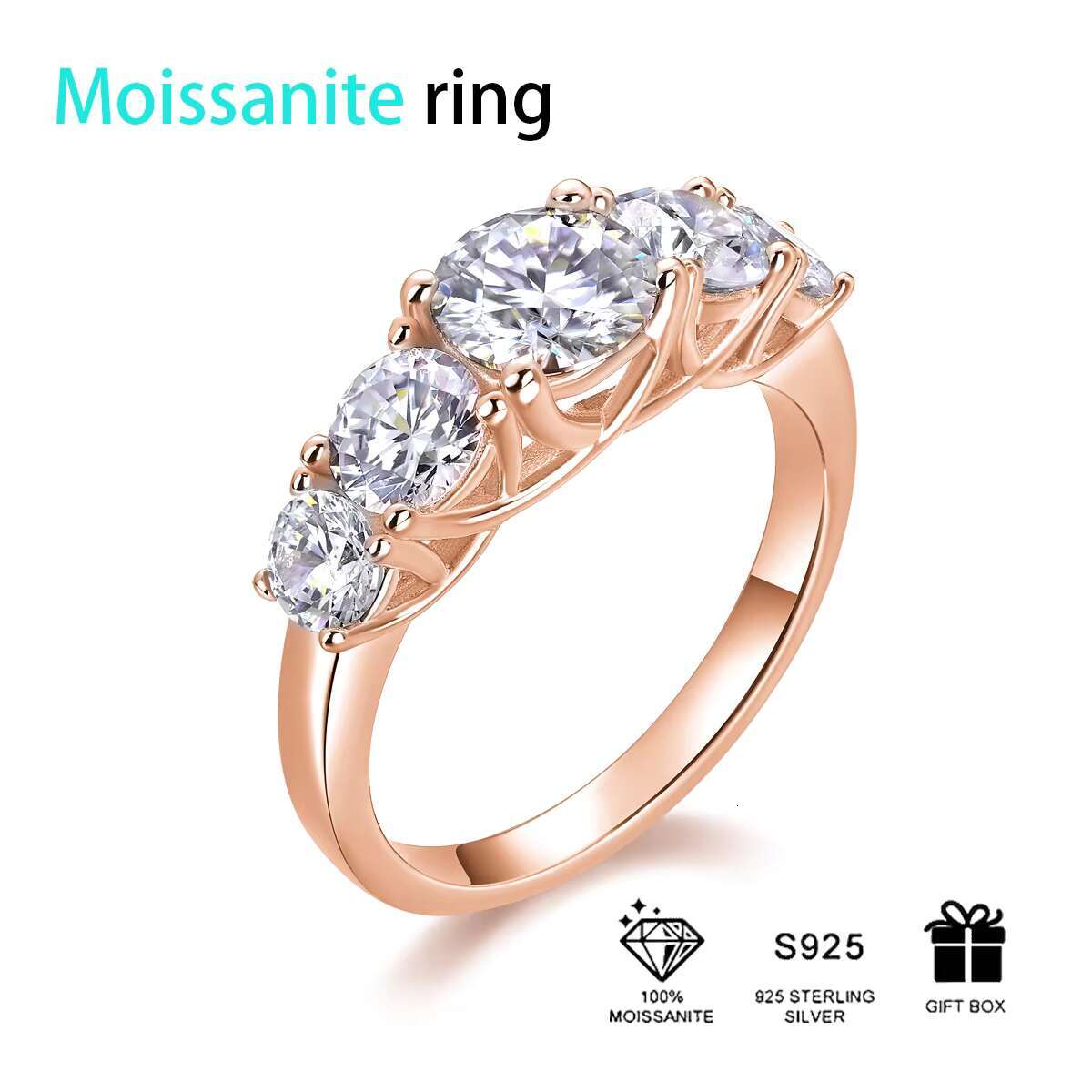 Custom High End 1ct Moissanite Ring Wholesale 925 Silver Oval Engagement Wedding Moissanite Rings Women