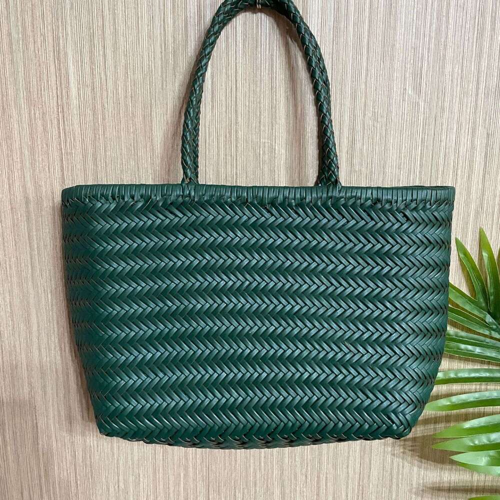 Dragon Diffusion Woven French Style Basket Internet Celebrity Women's Bag Manufacturer 2025 Elegant Versatile New Trendy Ins