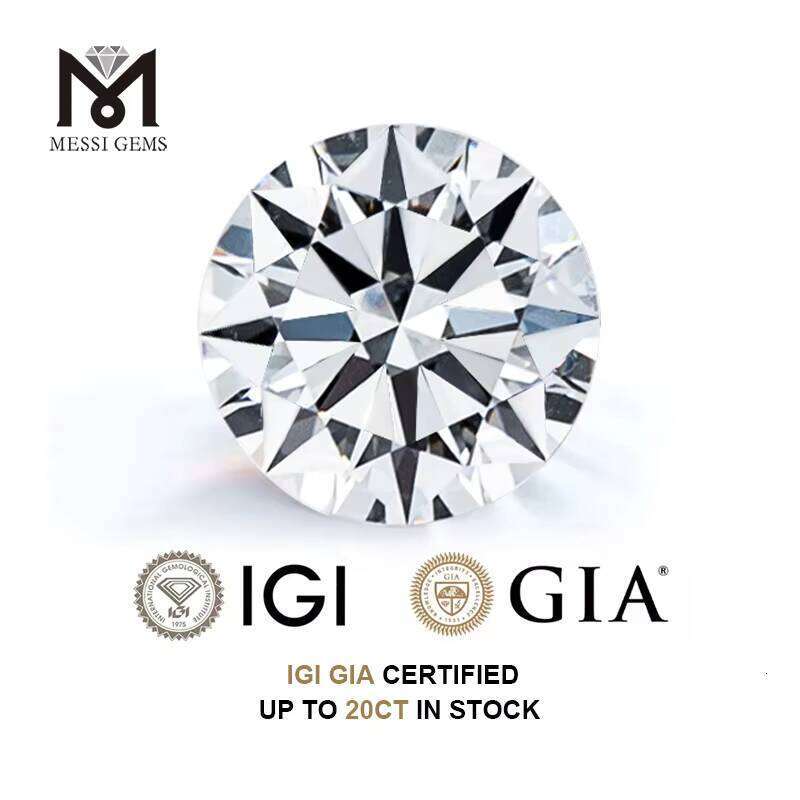 Created VVS VS1 1CT 2CT 3CT 4CT 5CT HPHT CVD Synthetic IGI GIA Certified Round Brilliant Cut Lab Grown Diamond