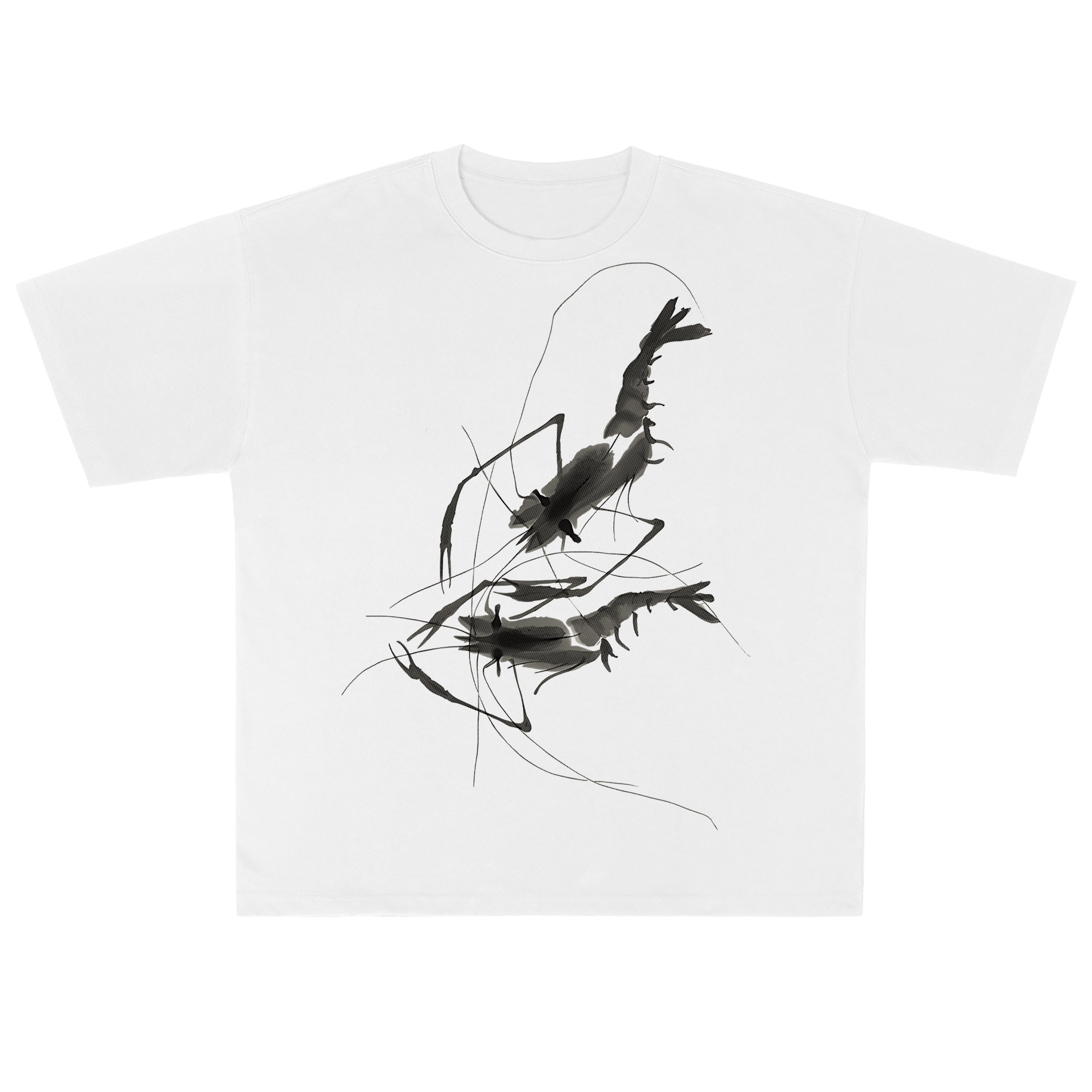 T-shirt men's top designer cotton T-shirt silvery shrimp short sleeved clothing high-quality fashionable T-shirt