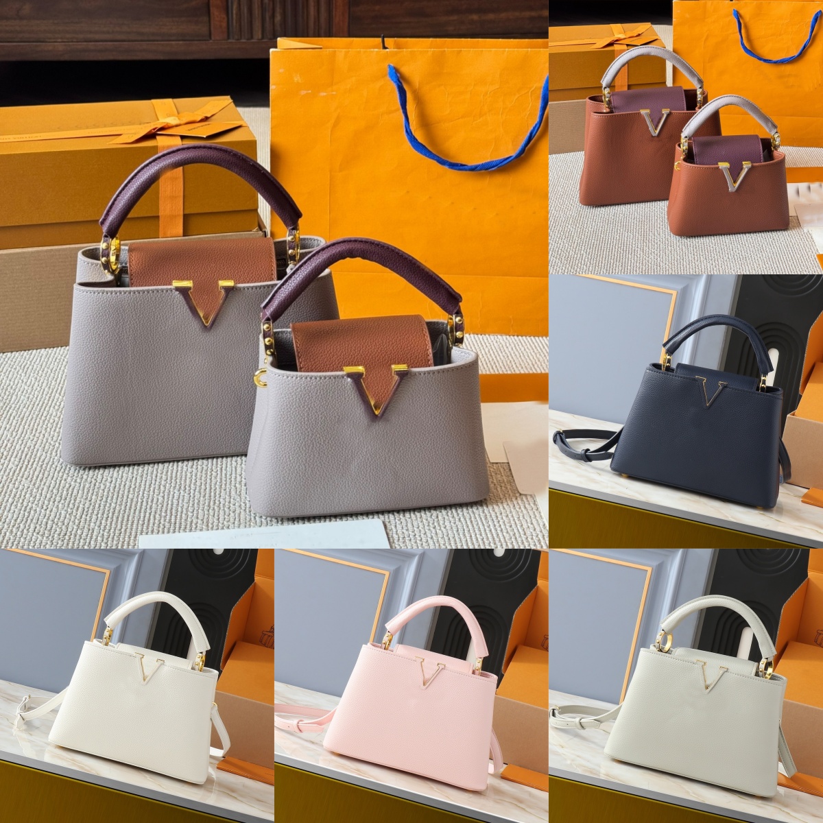 2025 High Capacity Shopping Solid Color Luxury Handbag Women Bags Designer HIgh Quality Leather Shoulder Bags For Women