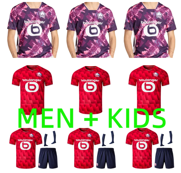 25 26 LOSC Lille Soccer Jerseys 2025 2026 BOTMAN BAMBA XEKA J.DAVID J.IKONE Maillots Be Foot Shirt L.ARAUJO R.SANCHES T.WEAH football shirt men kids kit 80th Player version
