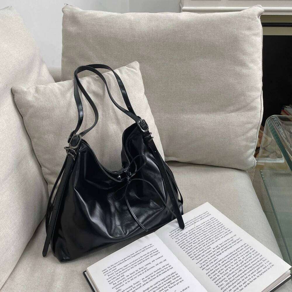 Moingsome Frist Layer Cowhide Women Handbag Soft Leather Hobos Bag Crossbody Shoulder Messenger Satchel 2025 250514