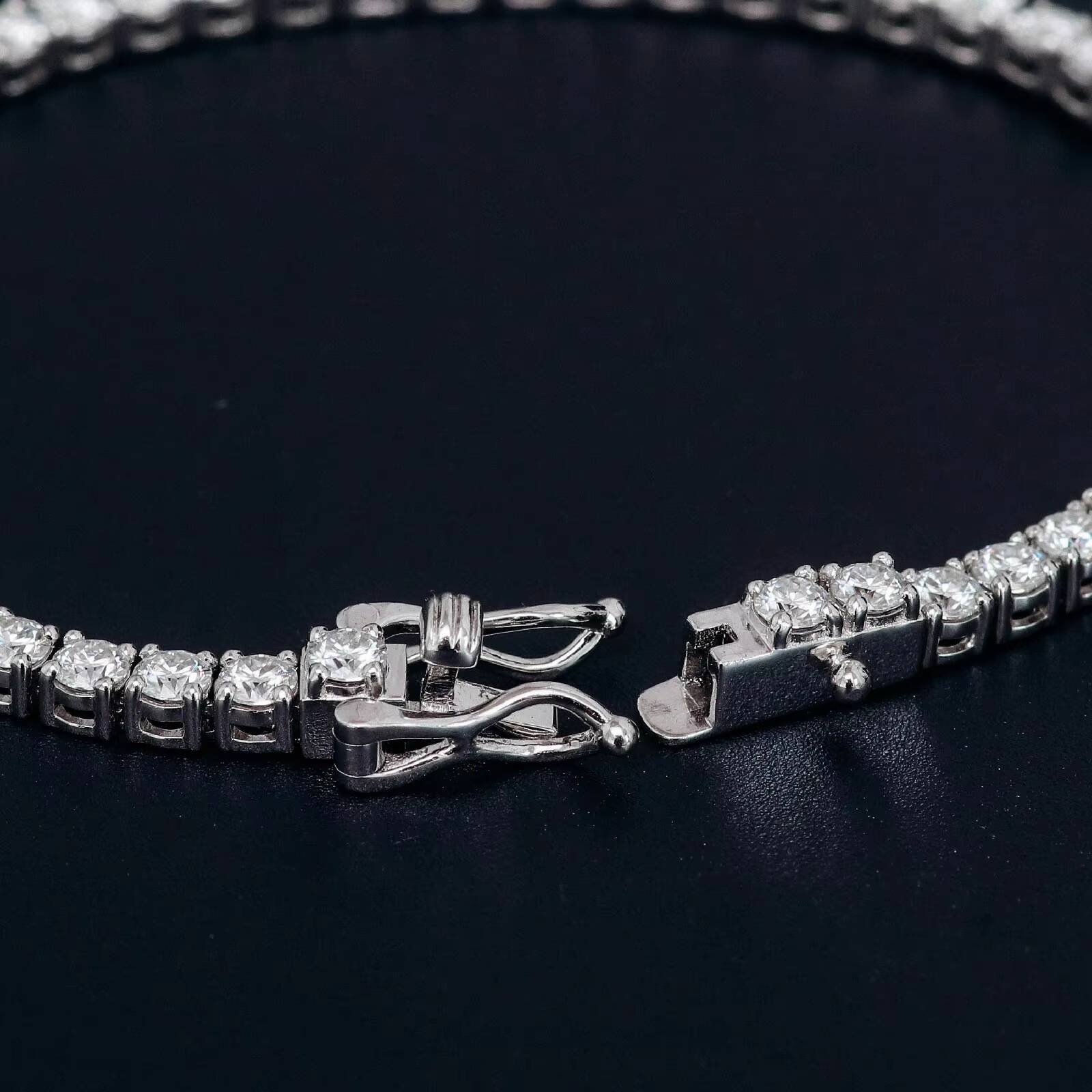 Factory Price 3mm Chain 10k 14k Moissanite Tennis Fashion Jewelry Bracelet in Stock