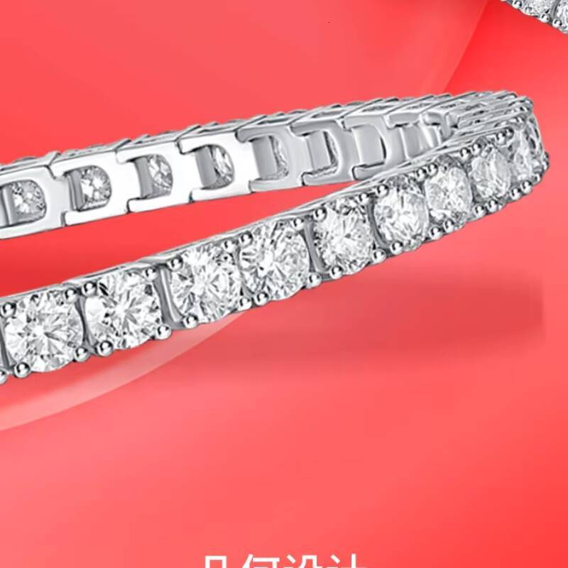 Iced Out 2mm 3mm 4mm 5mm VVS Tennis Sterling Sier Gold Plated Moissanite Bracelet for Men and Women