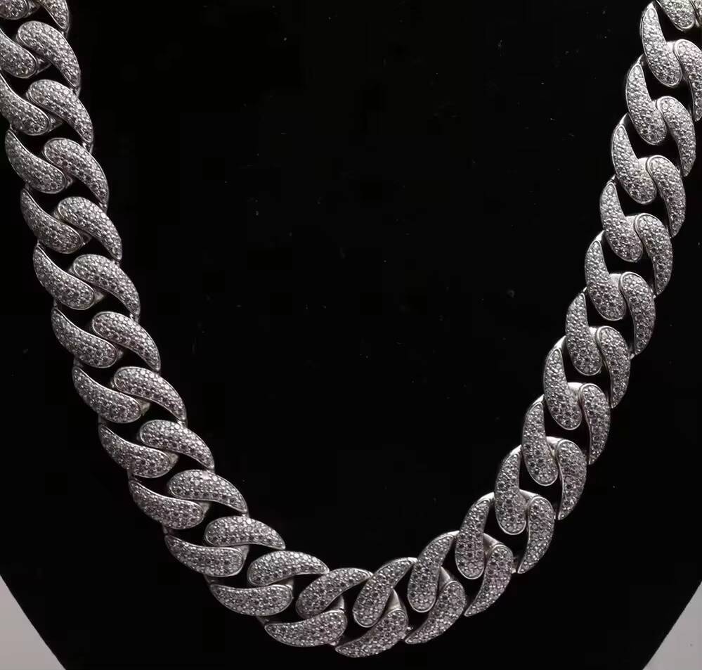 Fashionable Men's Gold Plated White Miniature Cuban Chain Necklace Hip Hop Jewelry