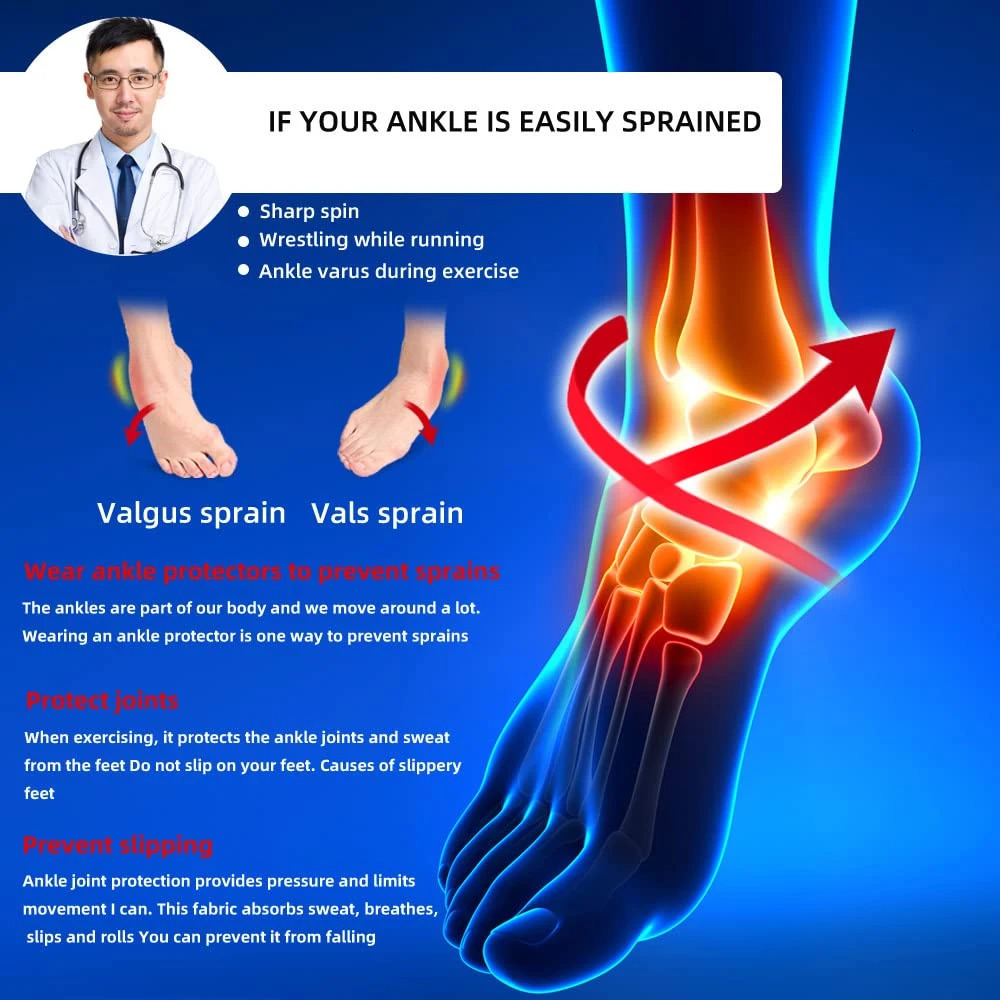 1PCS Ankle BraceAdjustable Breathable Compression Support for Men WomenSprained AnklesAnkle Wrap Stabilizing Ligaments 250530