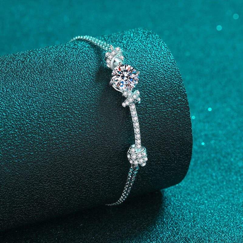 Luxurious 925 SS Multi-link Cufflink Watch Strap Accessory Complemented by Brilliantly Cut Cubic Zirconia