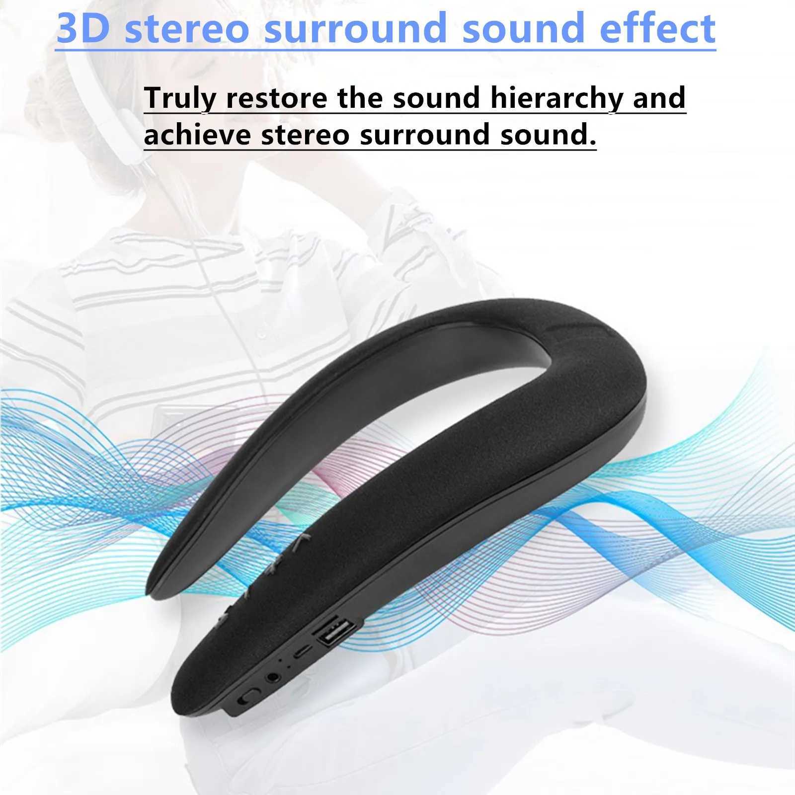 Outdoor BT Speaker Wireless Phone Call Audio Sports Music TF Card MP3 Player Rechargeable Battery Portable Hanging Neck T250602