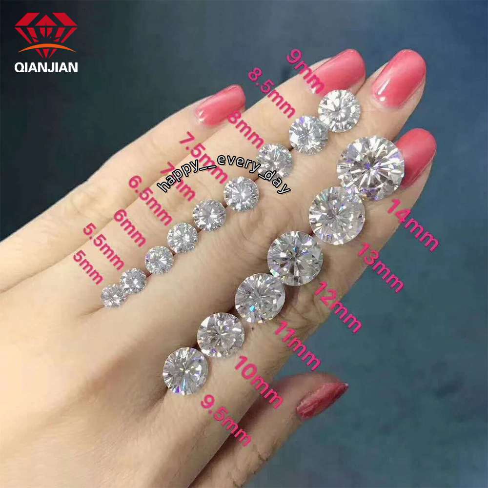Qianjian Jewelry Wholesale VVS Moissanite Loose Stone Set for GRA Ring Earring Jewelry Making Similar to Diamonds Mossanite