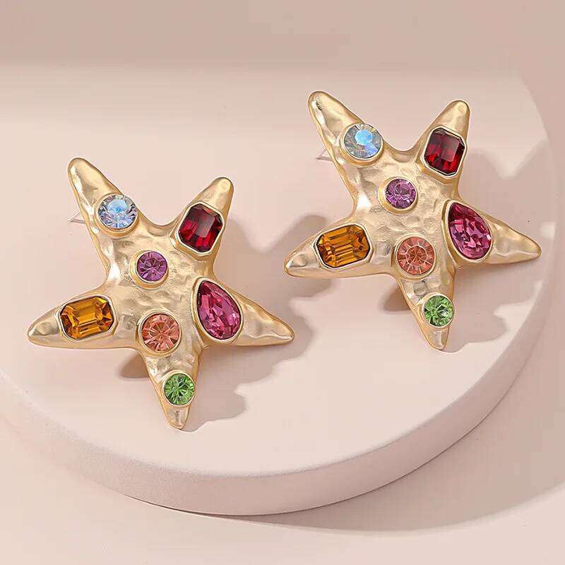 Fashion Rectangle Drop Earrings Starfish Dangle For Women Girl Trendy Fairy Wedding Party Jewelry