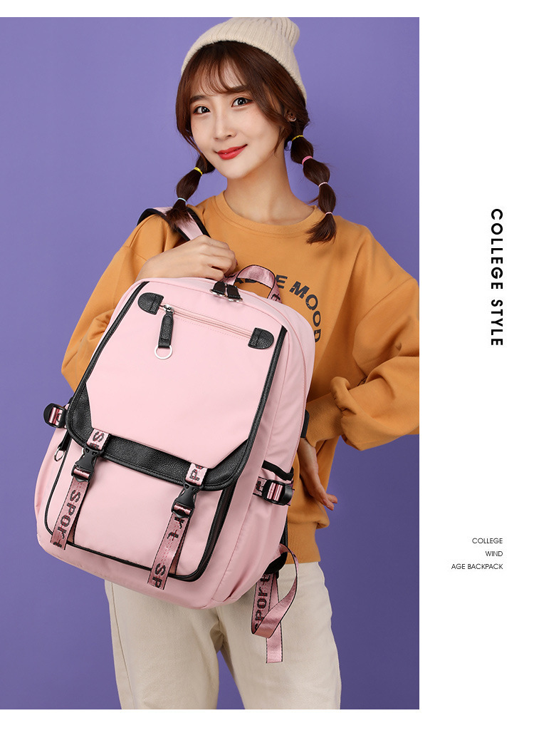 Free Shipping Casual Korean Style Backpack Large Capacity Junior Student Solid Color Simple Outdoors Designer Bag Multi-layer Laptop Backpack Double S