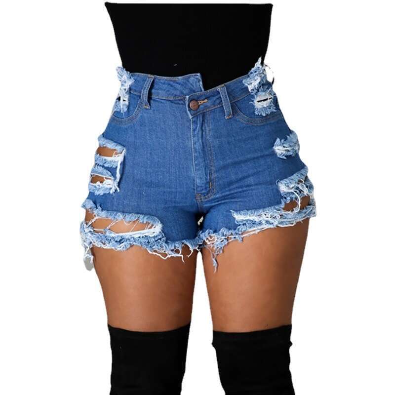 Denim Shorts Jeans Shorts Women S Jeans Summer New Fashion Trend High Waist Ripped Frayed Shorts Ripped Short Jeans