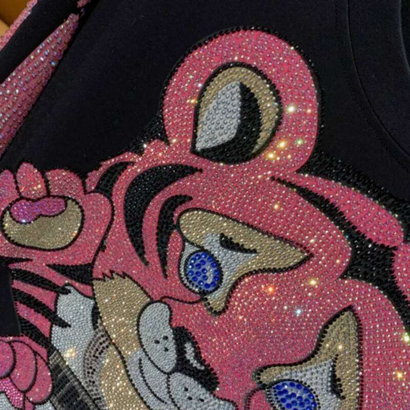 Dia Stamping Tiger Letter Design Women's T-shirt Street Personality Y2K Fashion Plus Size Tops Summer New T-shirts