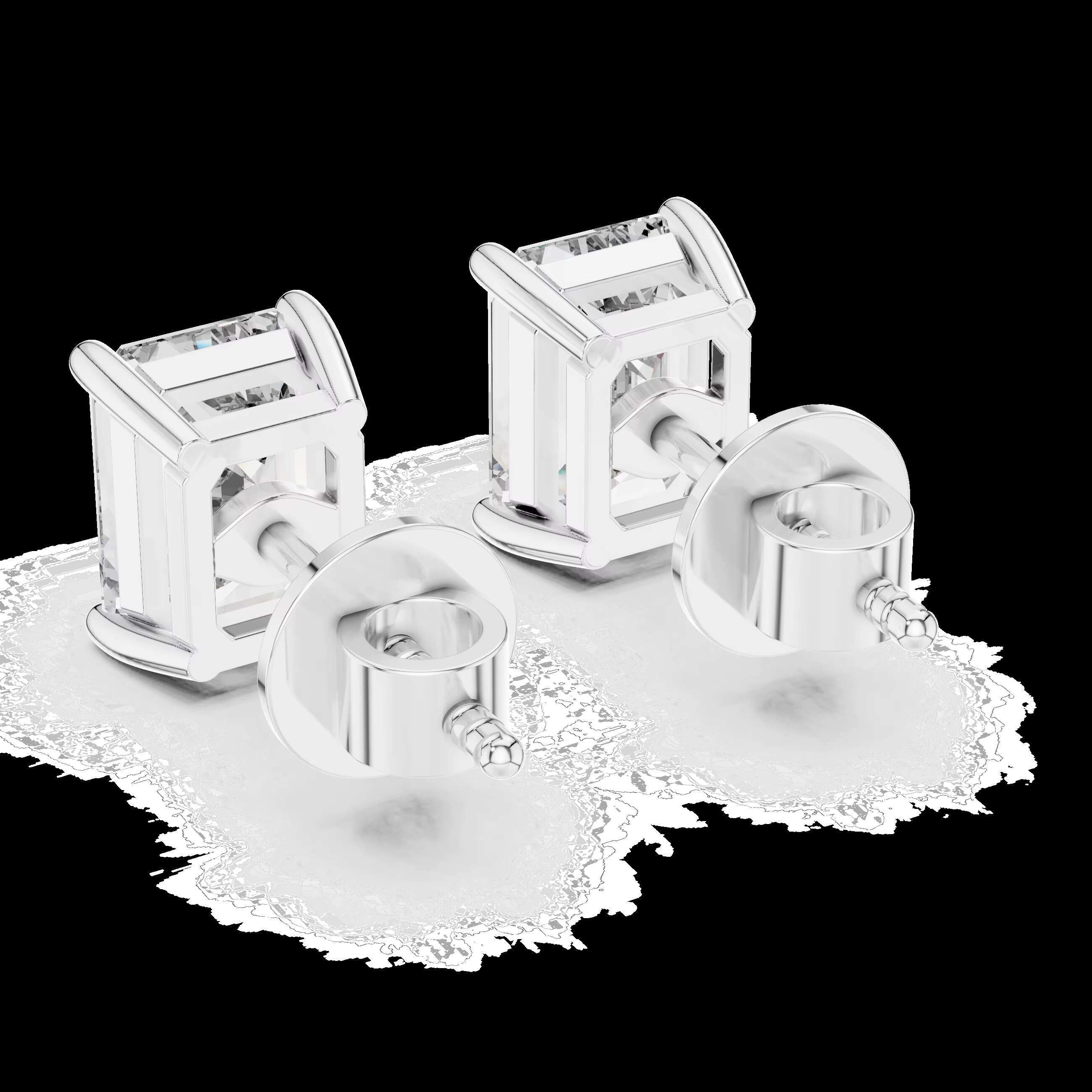 Exclusive 18K Moissanite Earring Designs in Rose Yellow and White Gold with Silver Accents for B2B Distribution