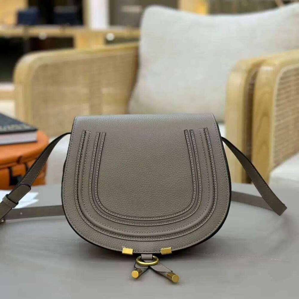 Classic Full Grain Cowhide Saddle Crossbody Bag Fashion Flip Shoulder Ladies Commuting Genuine Leather Purse High Quality