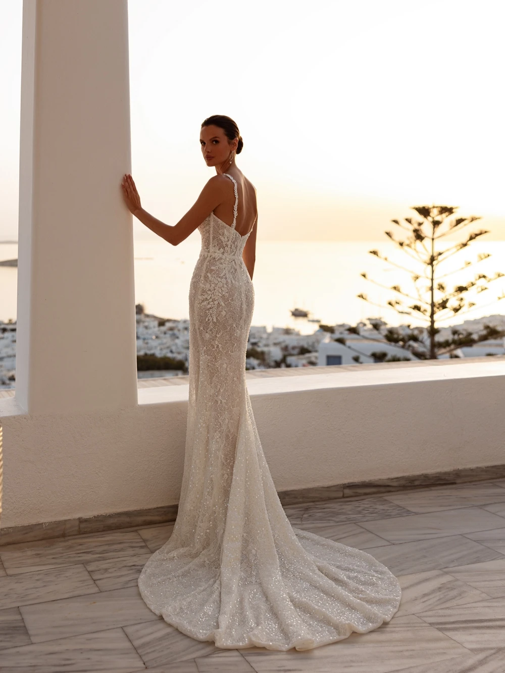 Simple A Line Wedding Dress For Women Spaghetti Straps Sleeveless Bridal Gown Appliques Lace Detachable Train Dresses Custom Made vestidos de novia