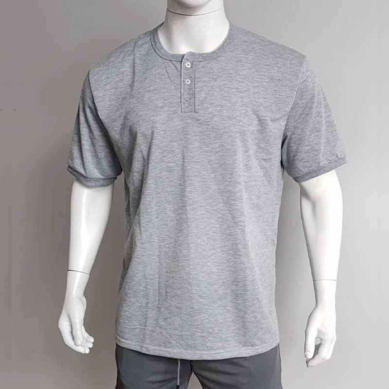 designer t shirt Mens Summer Loose Waffle-Knit Breathable Simple Casual Short-Sleeve Shirt