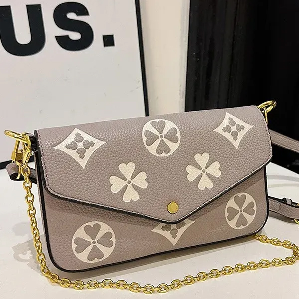 2025 New Designer Bag Shoulder Bag Luxury Bag High Quality Women's handbag Purse 3-in-1 Leather Embossing Crossbody bag Chain bag Underarm Bag mi