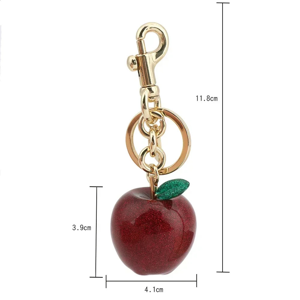 Red Apple Bag Charm Key Chain Accessory Purse Charm Gifts for Women Gilrs Gift 250530
