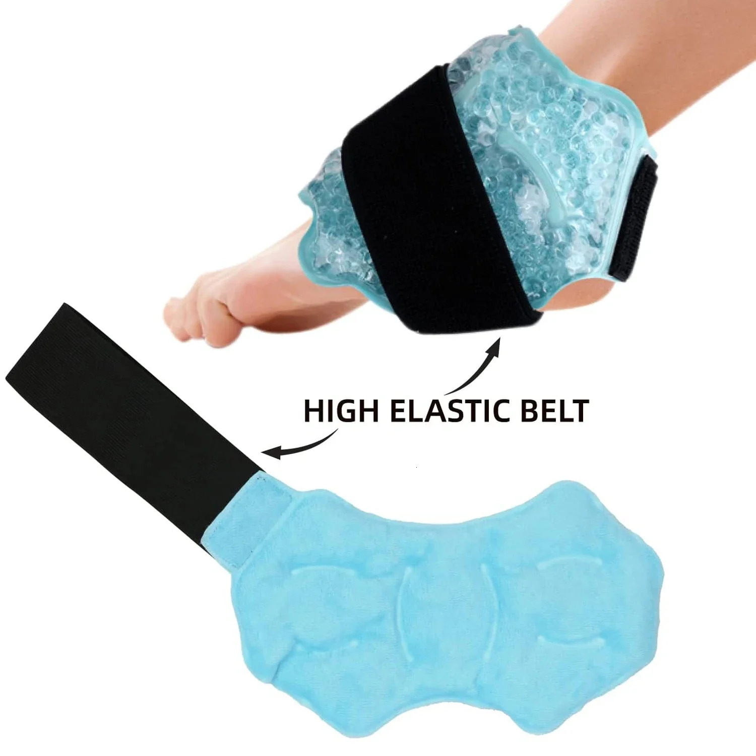 Ankle Foot Ice Pack Wrap for Injuries Reusable Gel Bead Personal Care Products Support Pad 250530