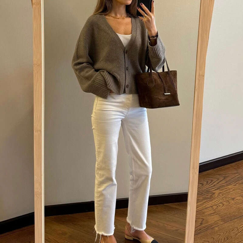 French Niche Autumn Winter New High end Melard Matte Basket Genuine Leather Handbag Crossbody Bucket Bag