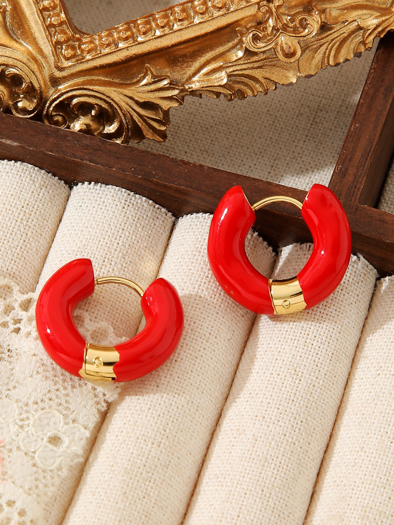 Hot Selling Multicolor Hoop Stainless Steel Non-Fading Oil Drop Earrings