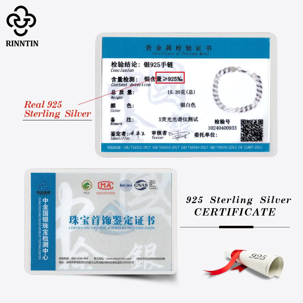 Rinntin 925 Sterling Silver 3.6/5/7mm Width Solid Diamond-Cut Cuban Link Curb Chain Bracelet for Men Women Jewelry SB104 250530