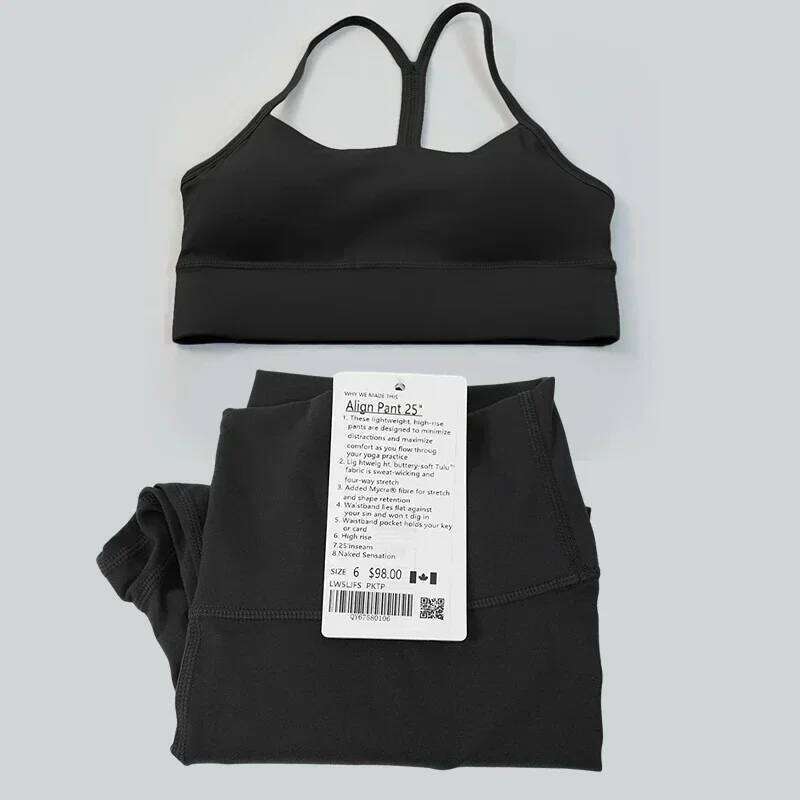 women 2 Pieces Yoga Set Women Sportswear Gym Top Y-shape Bra Fiess High Waist Leggings Workout Sports Clothes Tracksuits