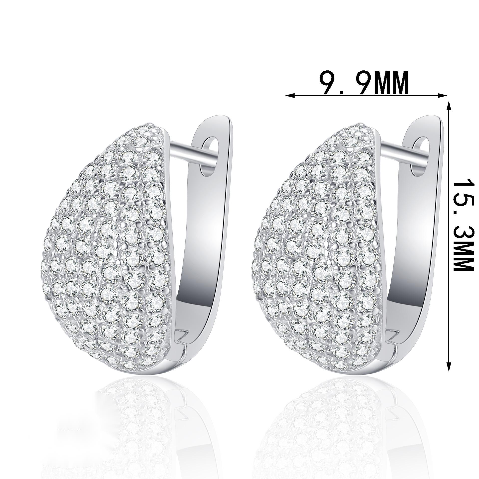 S925 Silver Moissanite Waterdrop Earrings with Pear Shape Design for Elegant and Trendy Look