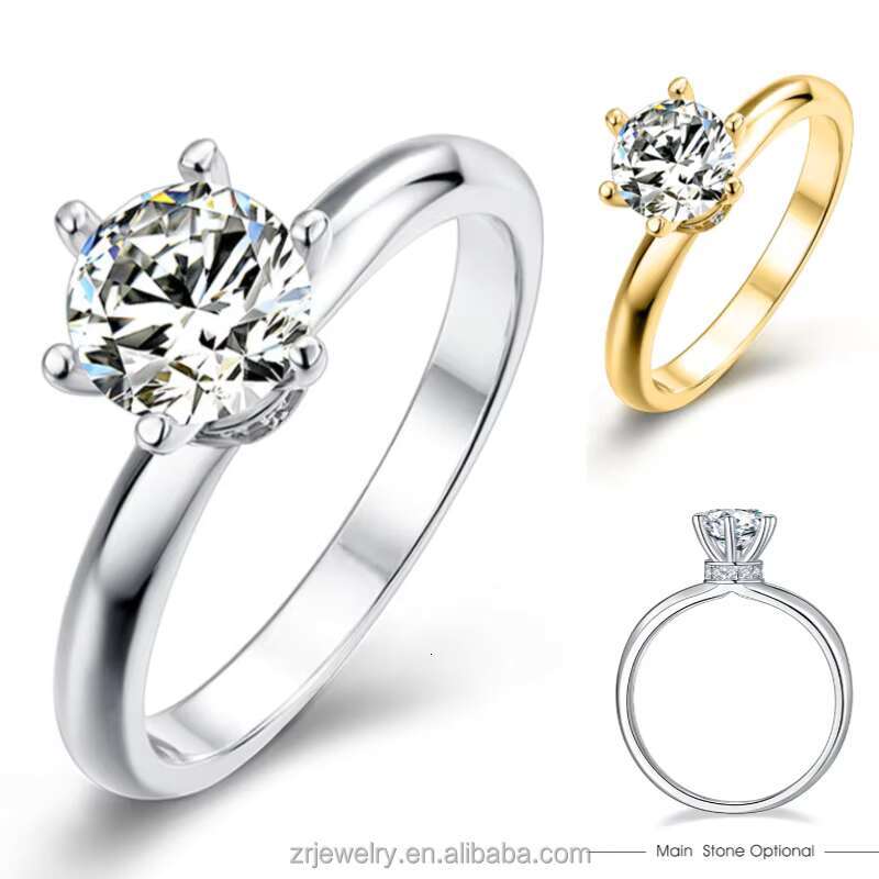 Moissanite 3ct Sterling Silver White Gold Plated Solitaire Pear Cut Wave Design Wedding Moissanite Ring