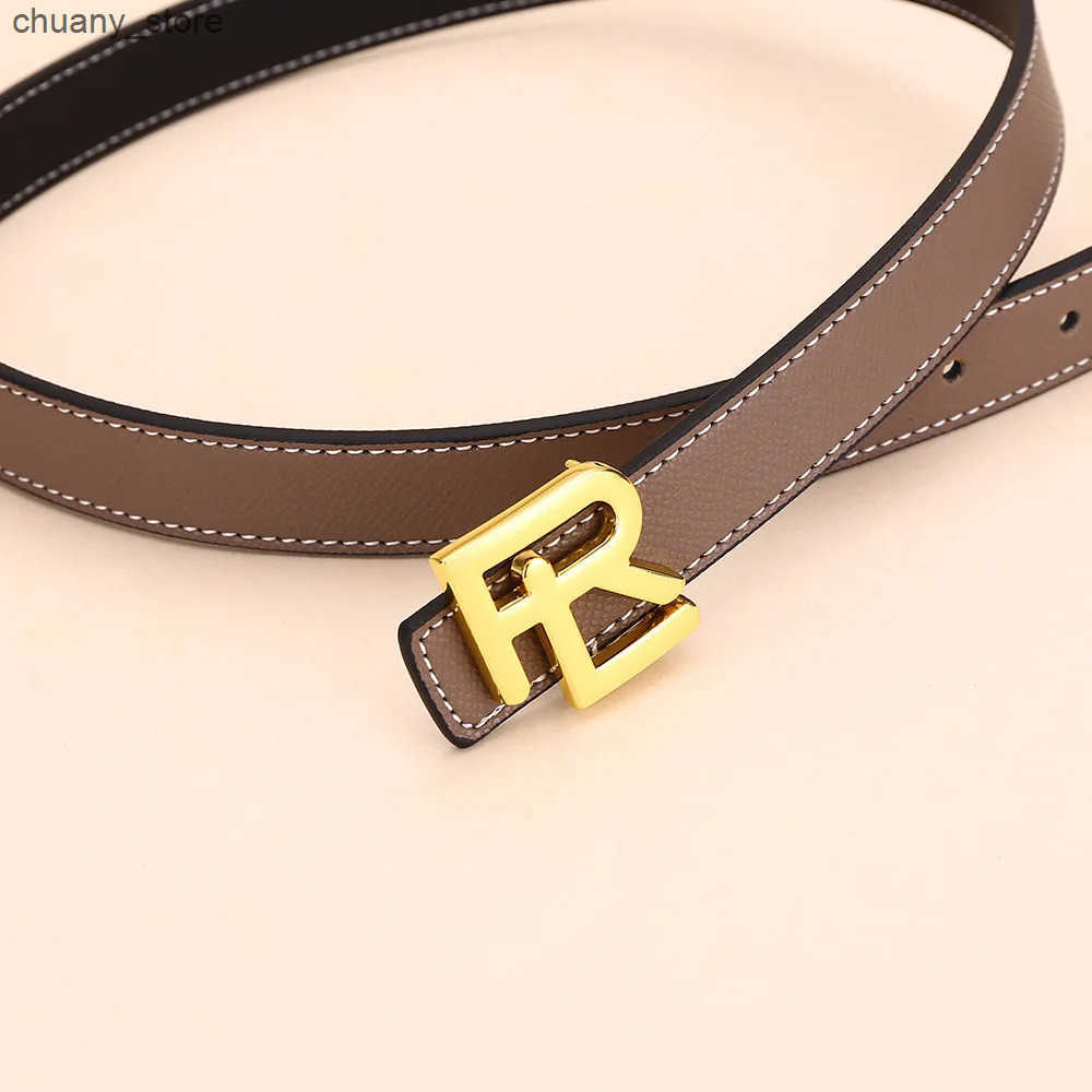 Womens Fashion Use Reversible Leather Belt High Quality Gold Buckle is best matched with womens denim belt dress. z250602