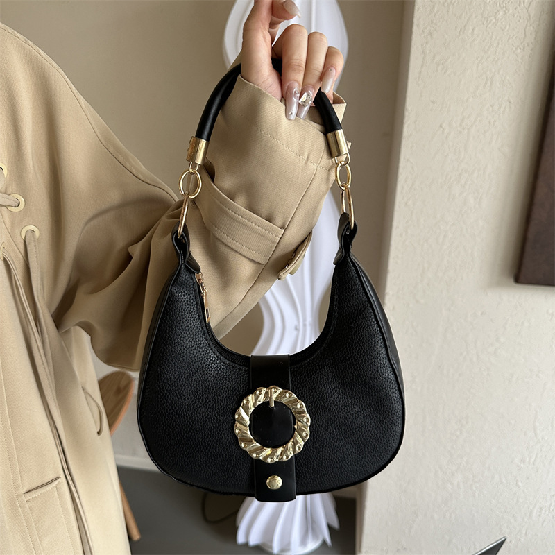 Free Shipping Designer Bag 2025 Autumn New Style Trendy Armpit Solid Color Shoulder Hand-held Small Square Bags Dumpling Bags