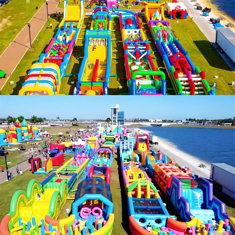 Foreign Style Children's Jumping Bed Slide Set Water Park Swimming Pool