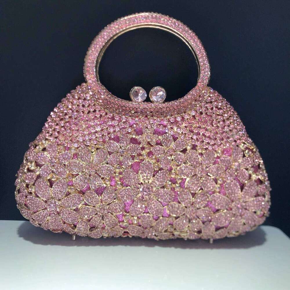 Designer Luxury Daisy Flower Rhinestone Tote Bag Crystal Women Evening Bags Designer Party Banquet Clutch Purse Fashion Diamone Handbag