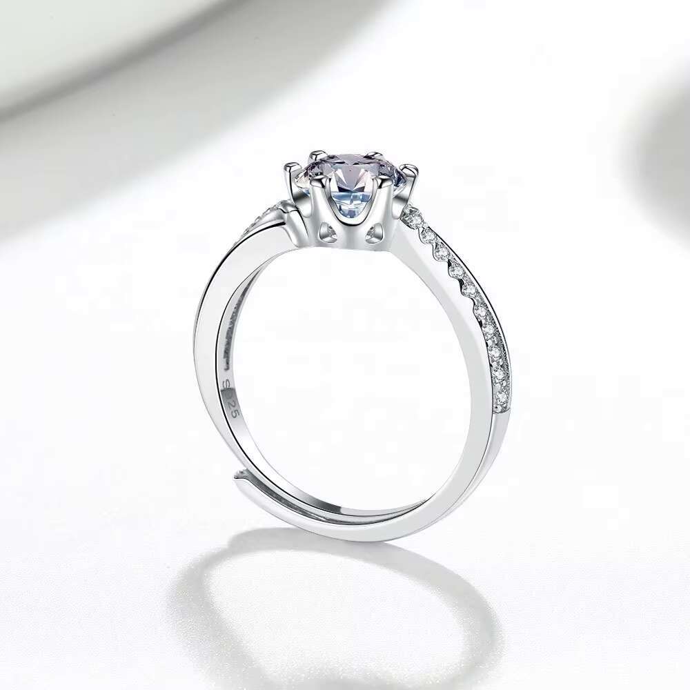 Moissanites Stone 925 Sterling Silver Rings for Women High Quality Bridal Engagement Wedding Moissanite Diamond Ring 1ct