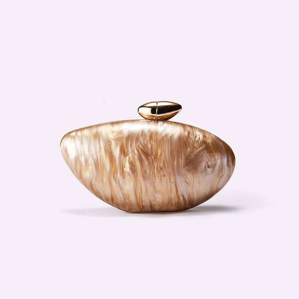 2025 New Designer Evening Women - Trendy Acrylic Clutch Purse With Chain, Elegant Ellipse Shoulder Bag For Party Wedding
